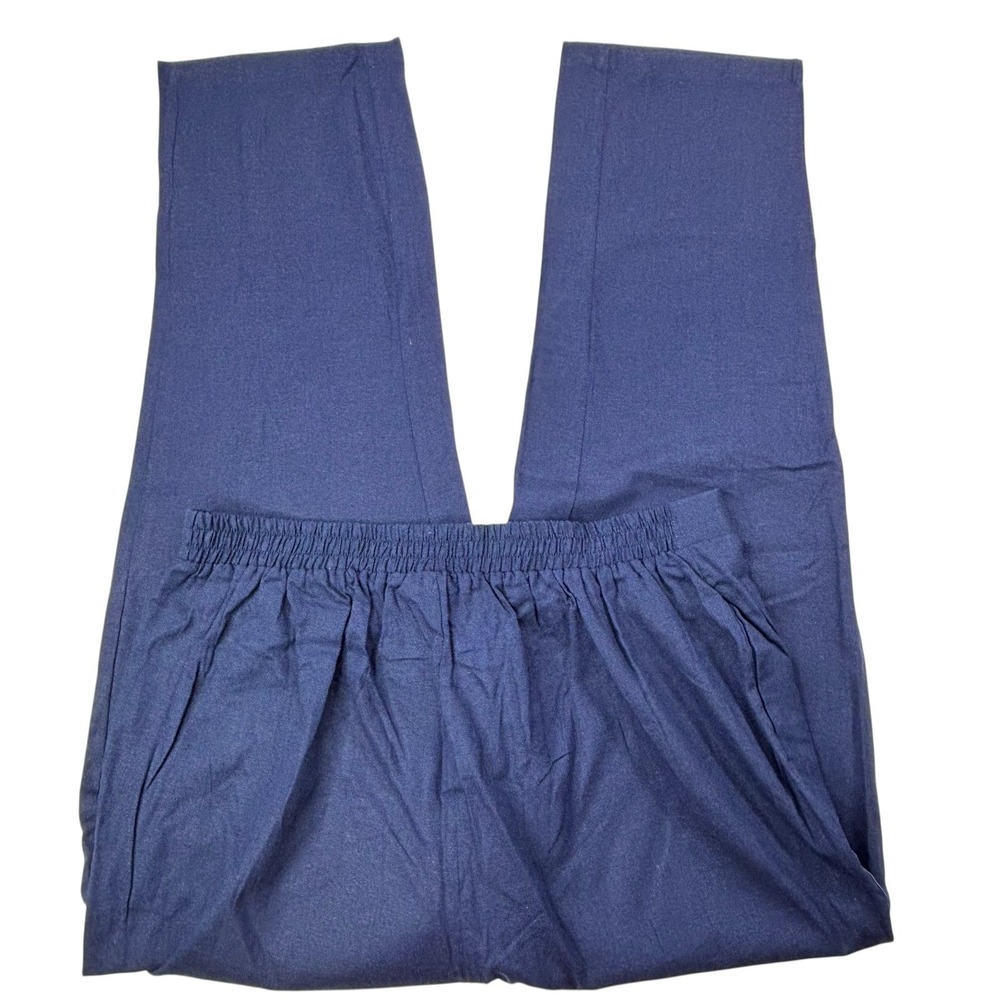 Woman Within 20W Tall Womens Blue Linen Blend‎ Elastic Waist Pull On Pants NWOT - Picture 5 of 13